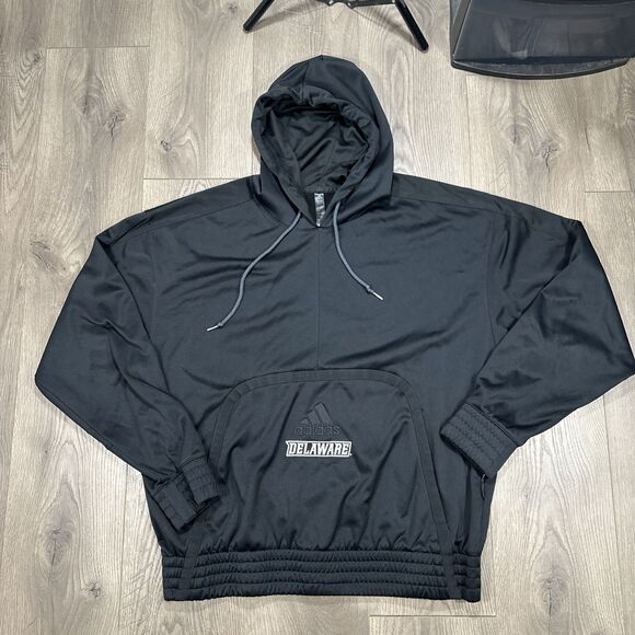 Adidas University of Delaware Blue Hens Hoodie Sweatshirt Men’s Size Large - Picture 2 of 5